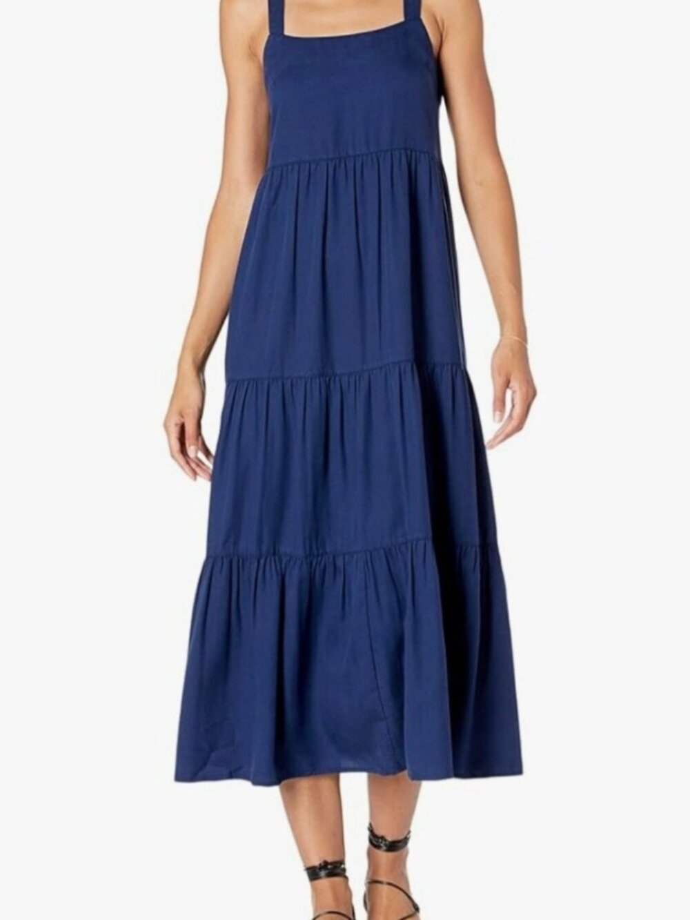 The Drop Womens Britt Tiered Midi Tent Dress